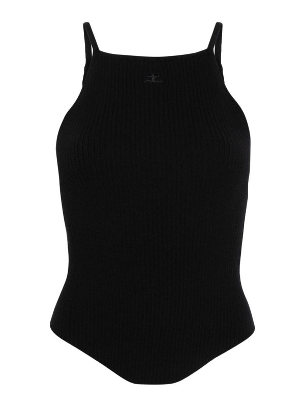 Courreges: Tops & Tank tops - Ribbed Tank Top