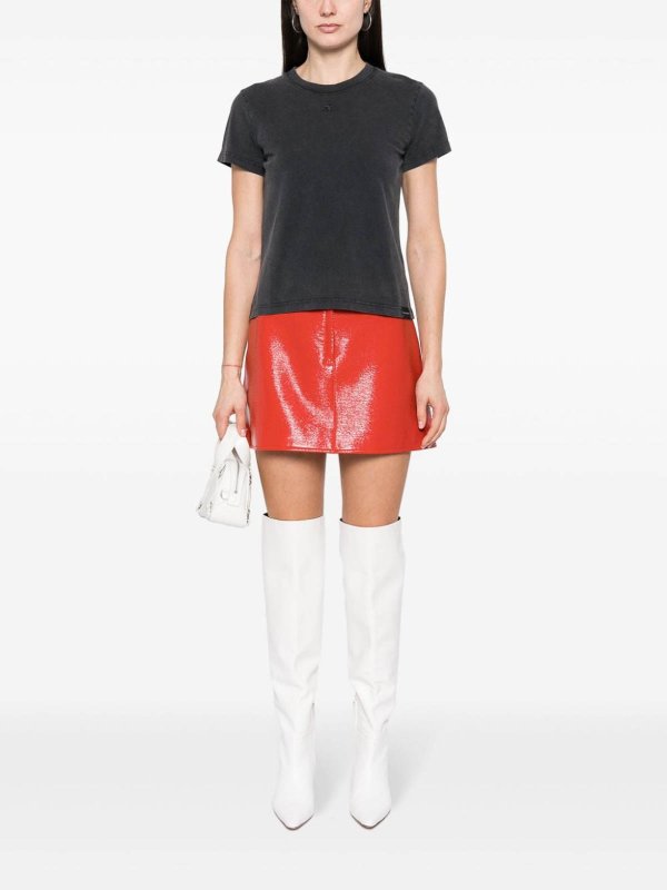 The Best Shops Courreges: t-shirts - Logo Cotton T-Shirt