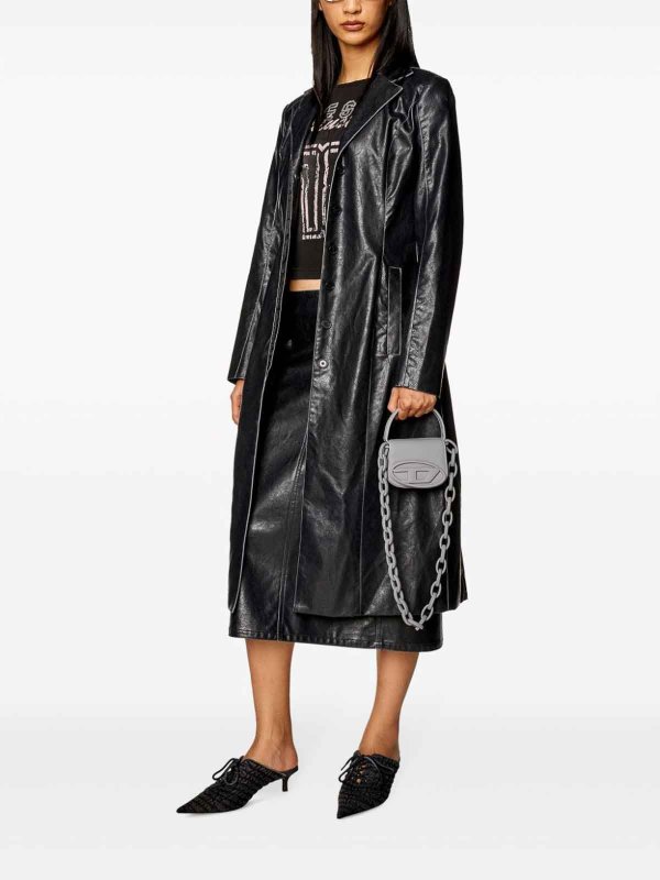 レザーコート - 黒 shop online: DIESEL