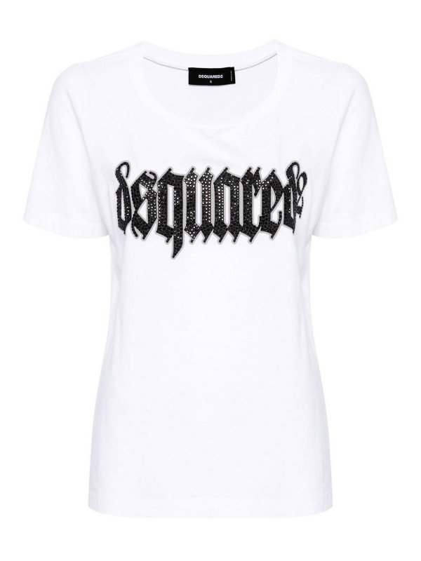 DSQUARED2: t-shirts - Logo Cotton T-Shirt