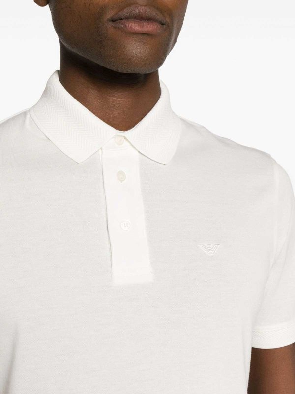 EMPORIO ARMANI: polo shirts online - Logo Cotton Polo Shirt