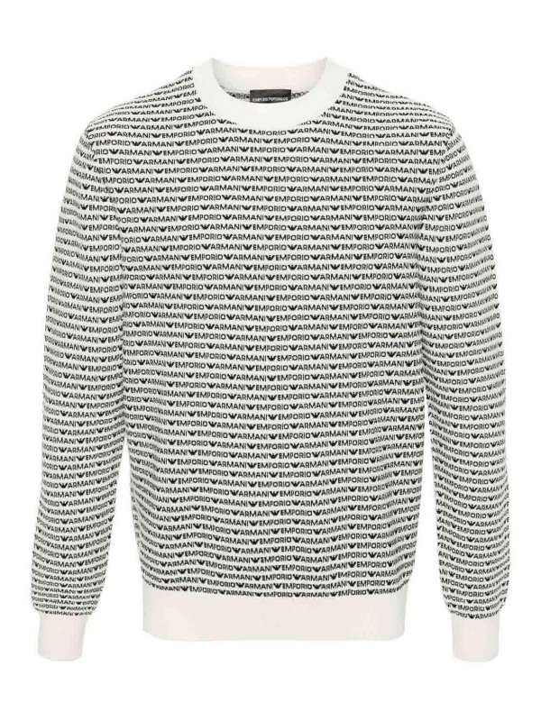 EMPORIO ARMANI: Suéteres con cuello pico - Suéter Cuello Redondo - Beis