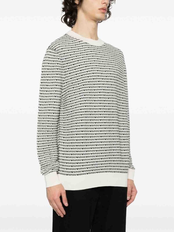 EMPORIO ARMANI: Suéteres con cuello pico online - Suéter Cuello Redondo - Beis