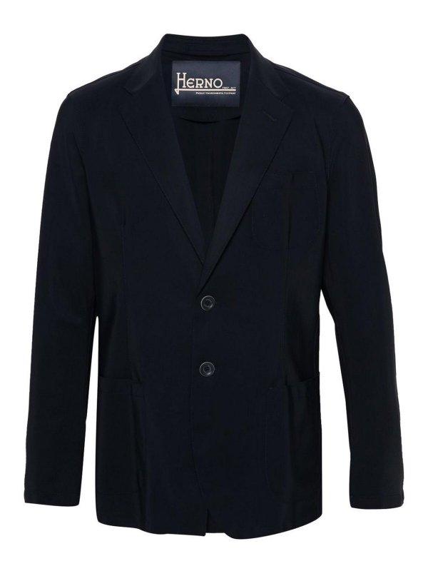 HERNO: blazers - Single-Breasted Blazer Jacket