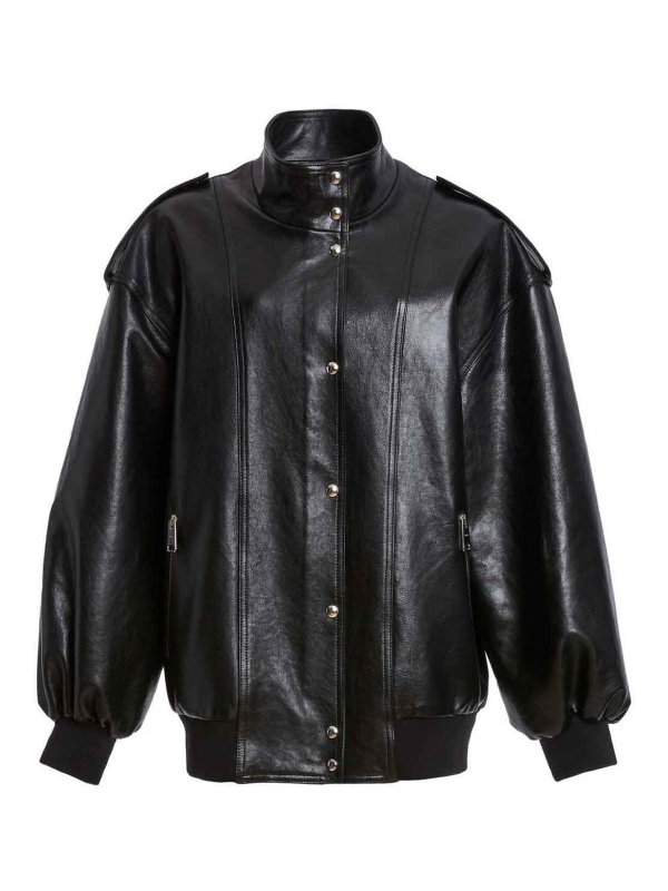 KHAITE: leather jacket - Farris Leather Jacket