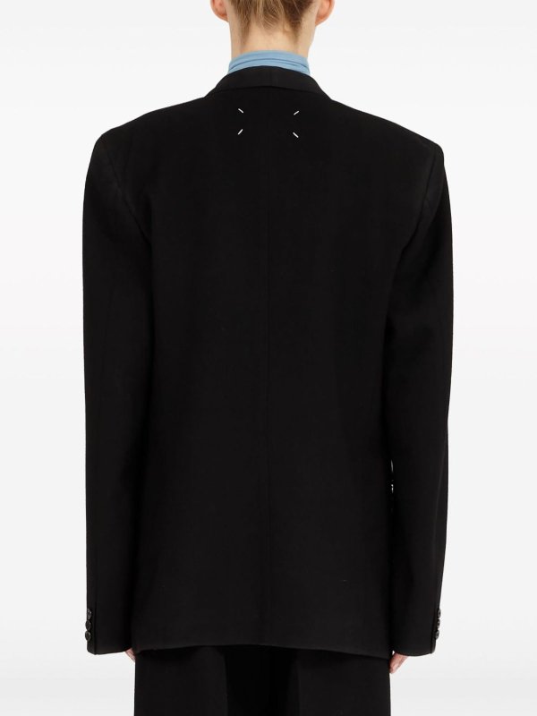 Maison Margiela: blazers online - Wool Single-Breasted Blazer Jacket