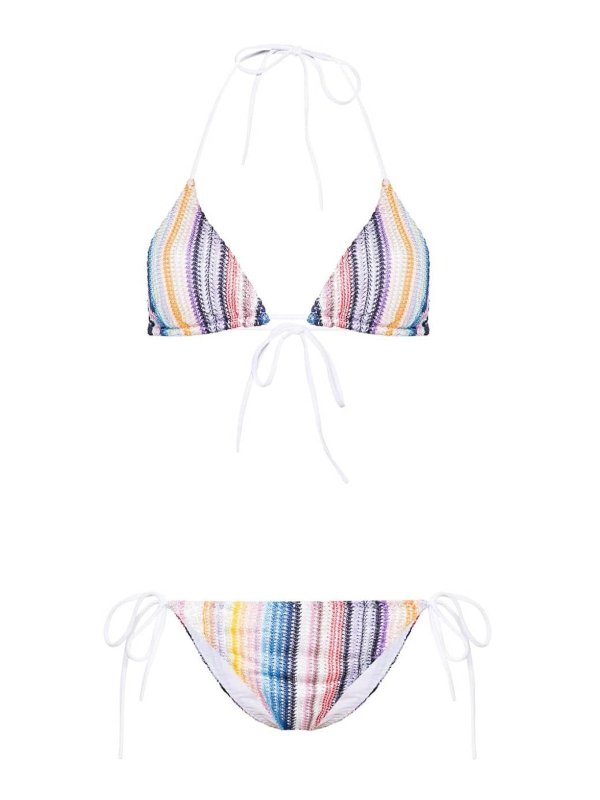 MISSONI: bikinis - Striped Triangle Bikini Set