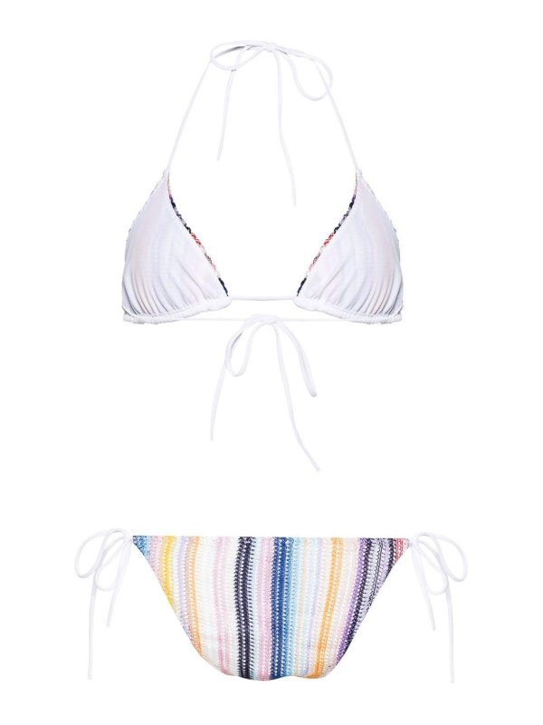 MISSONI: bikinis online - Striped Triangle Bikini Set