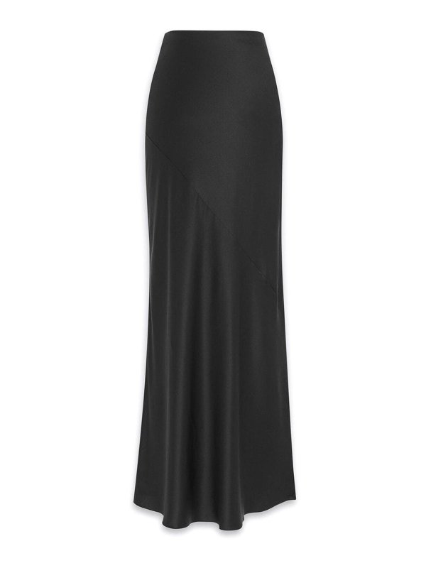 SAINT LAURENT: Long skirts - Satin Long Skirt