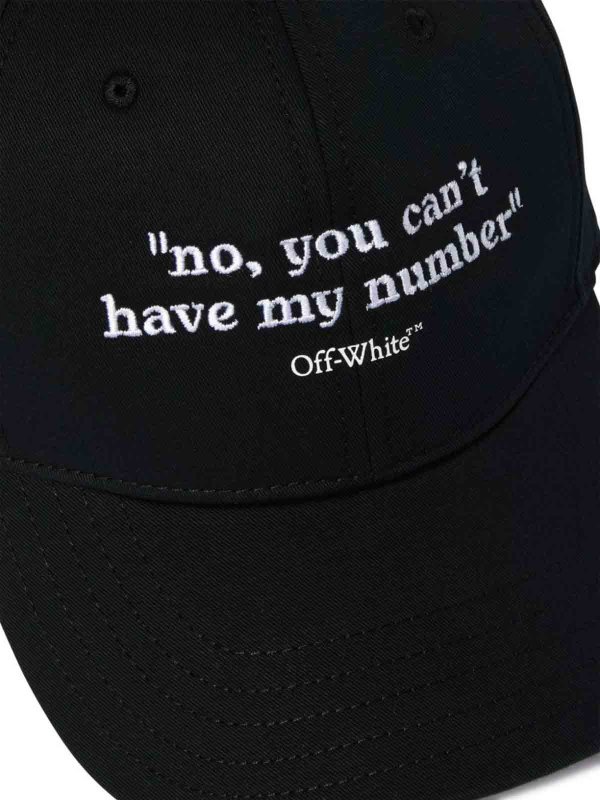 OFF-WHITE: hats & caps online - Logo Baseball Cap