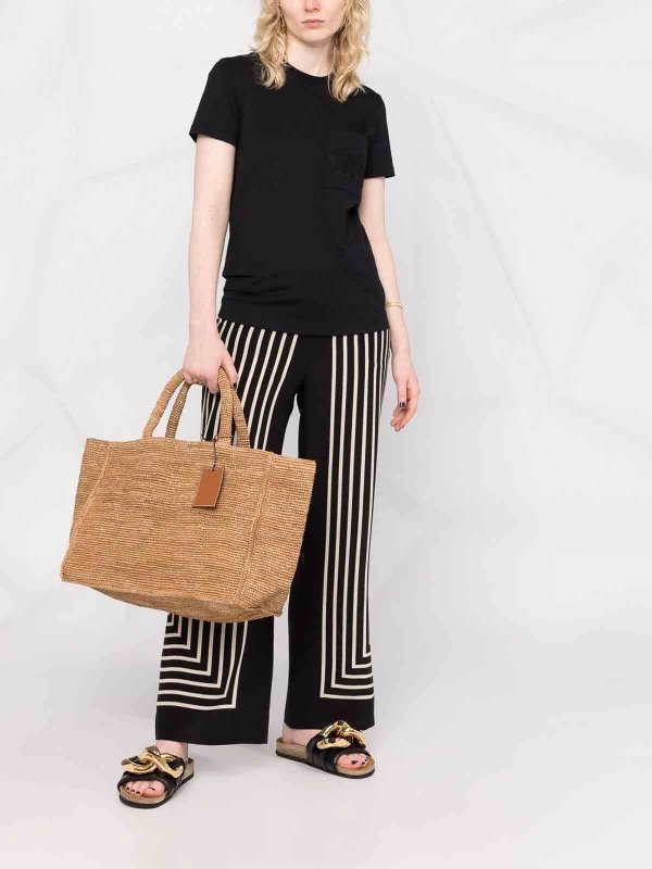 MANEBI: cross body bags online - Sunset Large Raffia Tote Bag