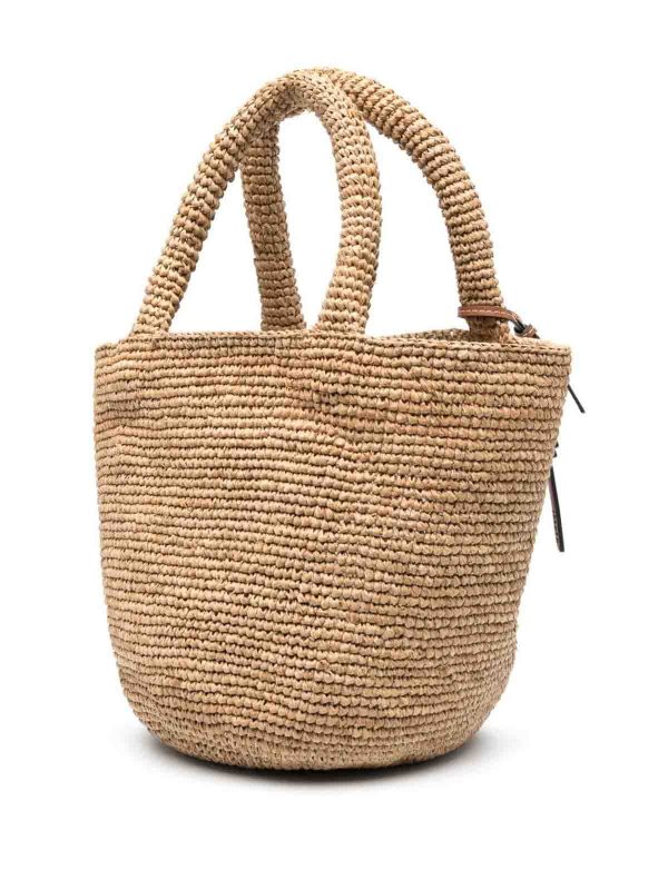 MANEBI: cross body bags online - Summer Medium Raffia Tote Bag