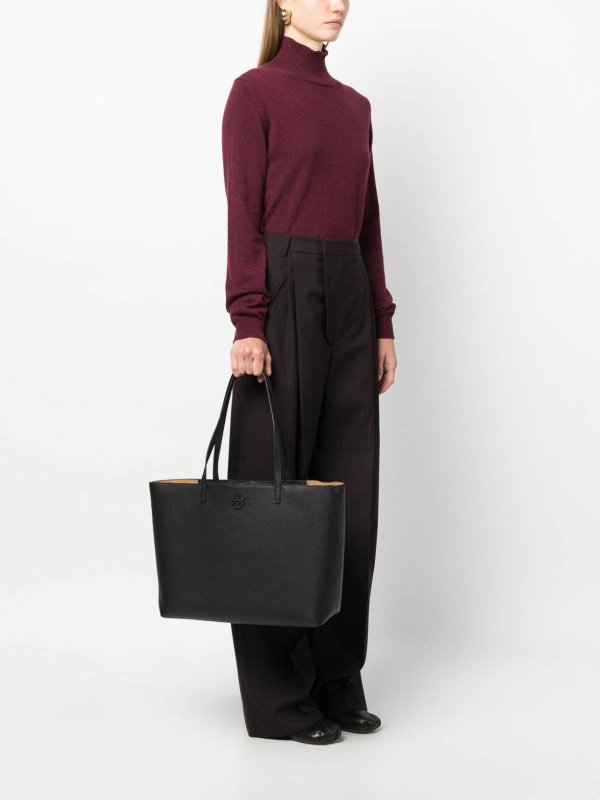 Mcgraw Leather Tote Bag shop online: TORY BURCH