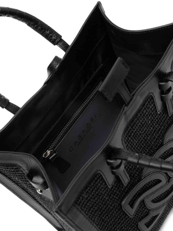 Beauriva Mini Raffia And Leather Tote Bag shop online: Casadei