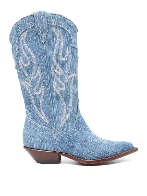 SONORA: boots - Denim Texan Boots