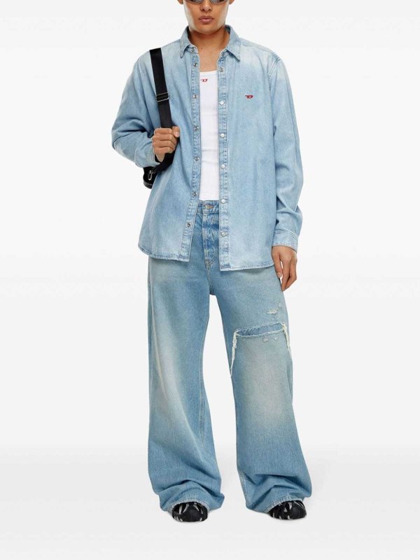 DIESEL buy online Light Blue Denim Shirt