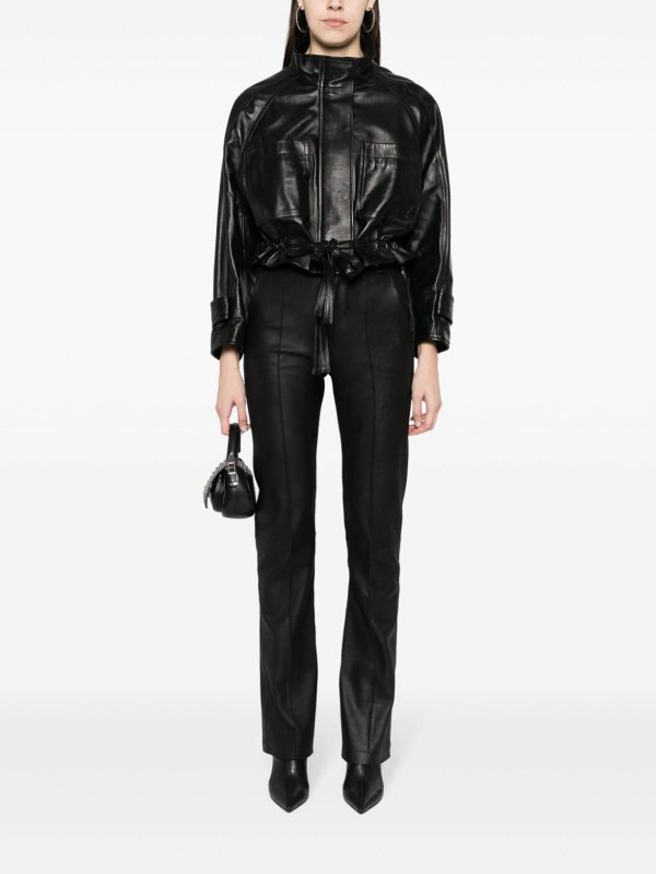 The Best Shops DONDUP: leather jacket - Black Leather Jacket