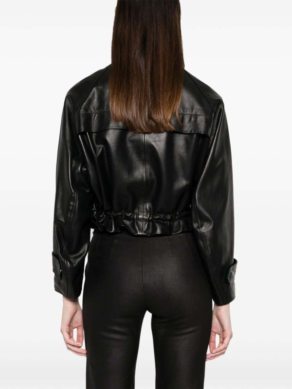 DONDUP buy online Black Leather Jacket