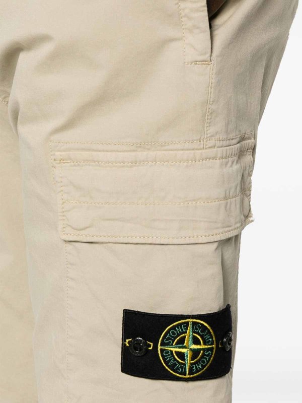 The Best Shops STONE ISLAND: casual trousers - Trousers With Patch
