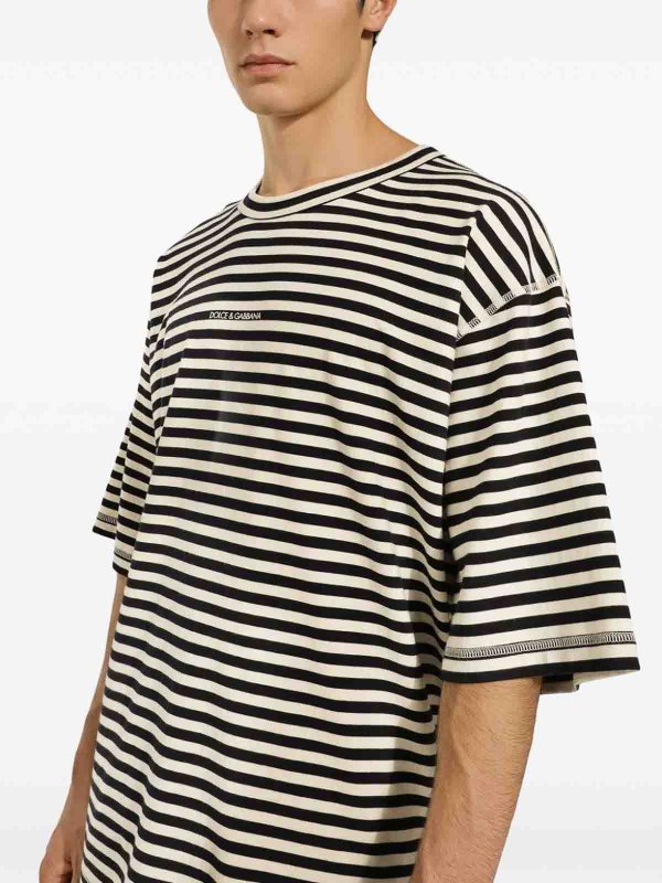 DOLCE & GABBANA buy online Black Striped T-shirt