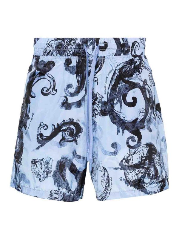 Versace Jeans Couture: Hosen Shorts - Shorts - Hellblau