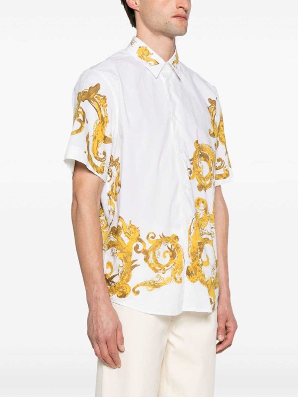 Watercolor Print Shirt shop online: Versace Jeans Couture