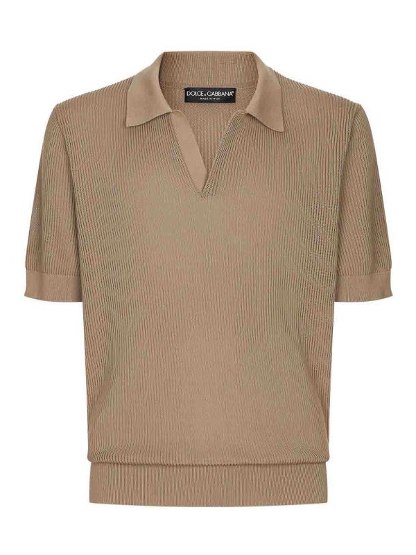DOLCE & GABBANA: ポロシャツ - ポロシャツ - ベージュ
