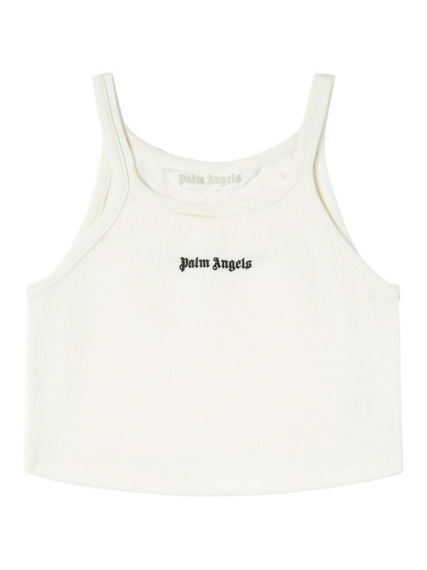 Palm Angels: Tops und Tank Tops - Top - Weiß