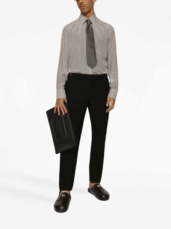 DOLCE & GABBANA: clutches online - Embossed Logo Clutch Bag