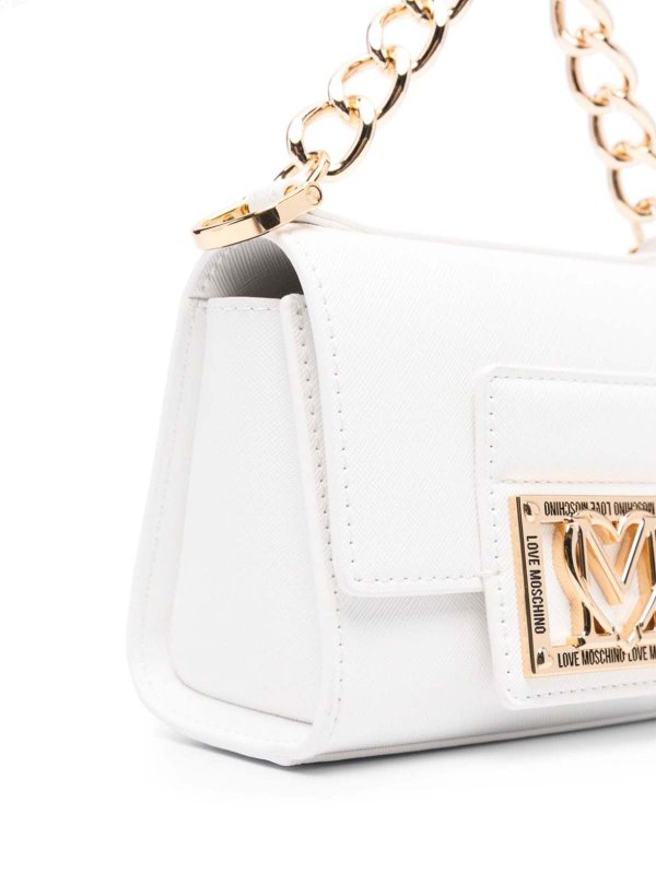 MOSCHINO: cross body bags online - White Textured Bag