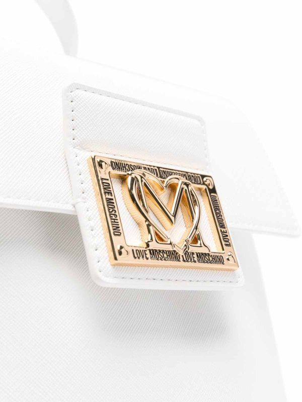 White Drawstring Backpack shop online: MOSCHINO