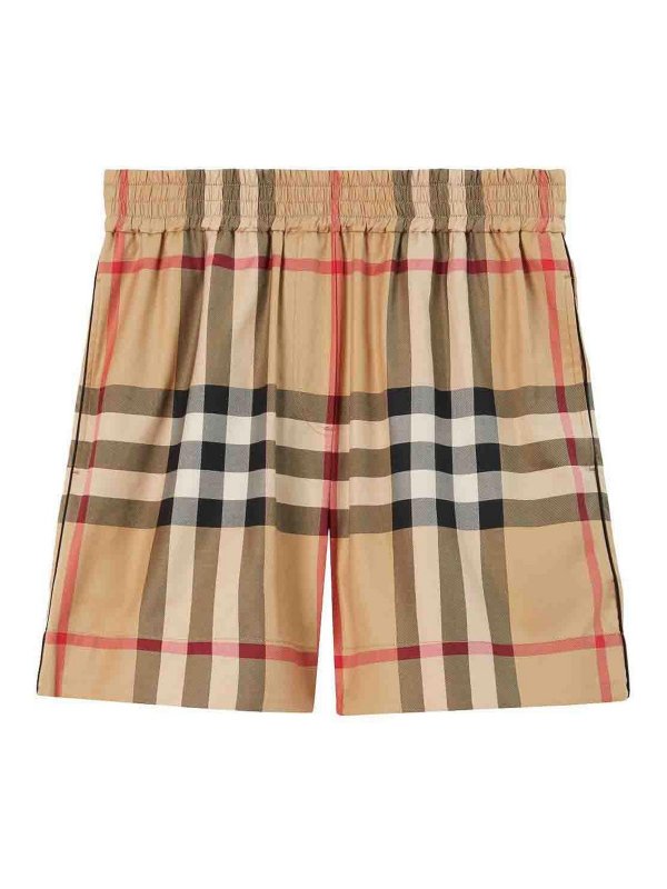BURBERRY: shorts - Check-Pattern Shorts
