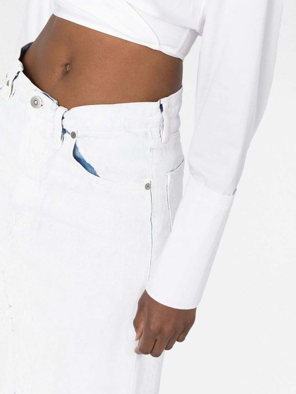 Maison Margiela: ニーレングススカート＆ミディ丈 online - 膝丈/ミディスカート - 白