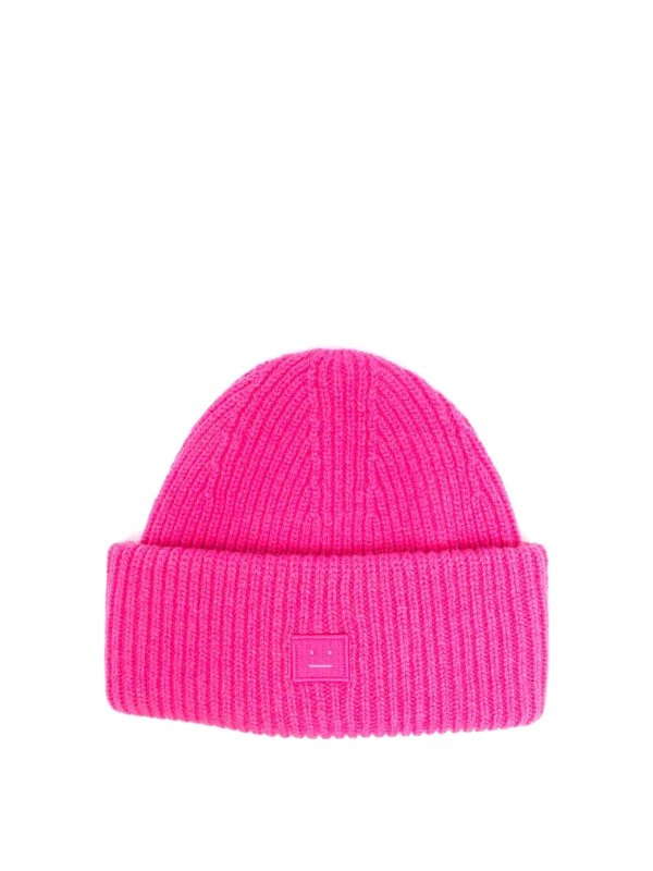 Acne Studios: beanies - Small Face Logo Beanie
