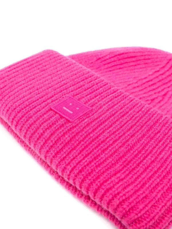 Acne Studios: beanies online - Small Face Logo Beanie