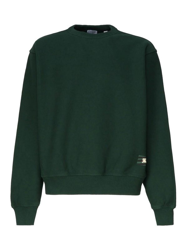 BURBERRY: Sudaderas y suéteres - Sudadera - Verde Oscuro