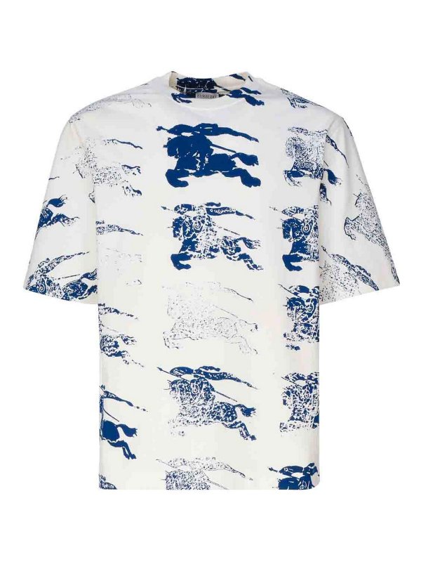 BURBERRY: t-shirts - Cotton T-Shirt With Ekd
