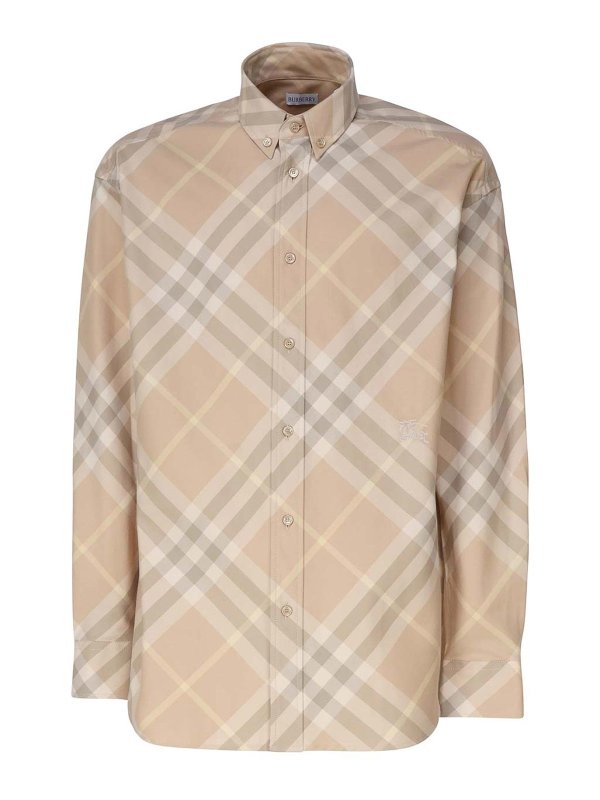 BURBERRY: shirts - Cotton Check Shirt