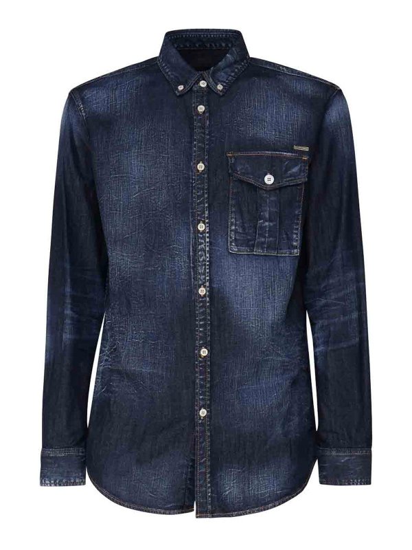 DSQUARED2: Camisas - Camisa - Azul