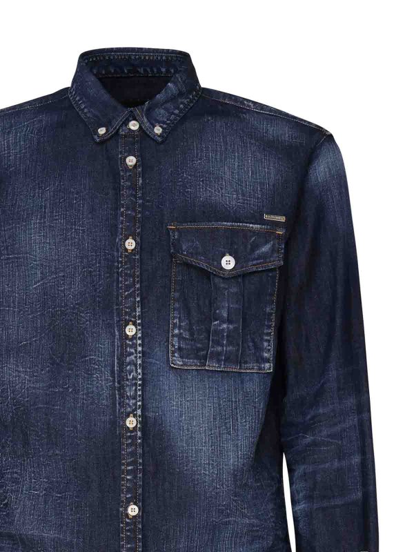 The Best Shops DSQUARED2: Camisas - Camisa - Azul