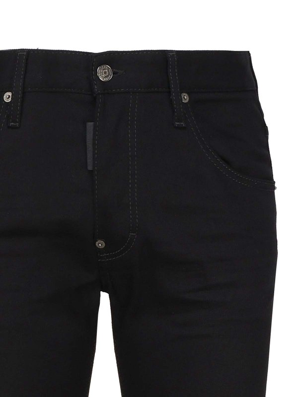 The Best Shops DSQUARED2: straight leg jeans - Five Pocket Jeans In Cotton Denim