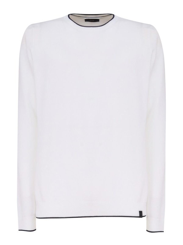 FAY: crew necks - Cotton Sweater With Round Neck