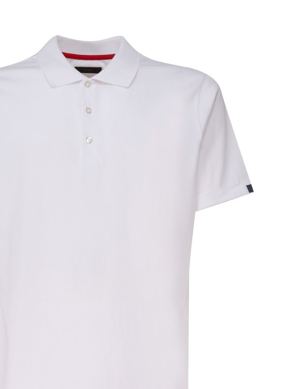 The Best Shops FAY: polo shirts - Short-Sleeved Polo Shirt In Cotton Jersey