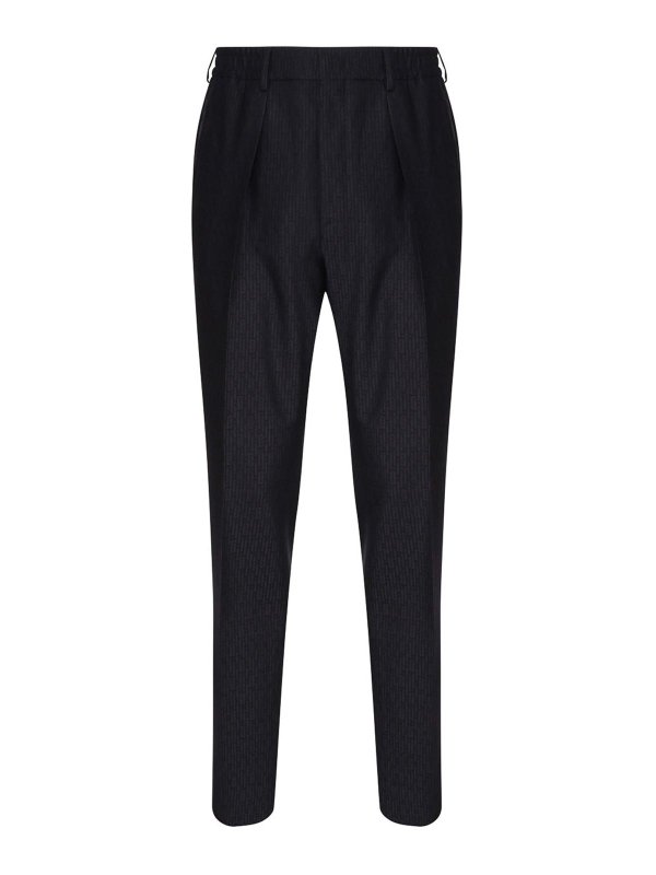 FENDI: casual trousers - Straight-fit pants elastic jacquard stripes