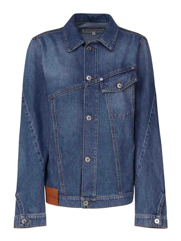 J.W. ANDERSON: casual jackets - Denim Jacket With Logo
