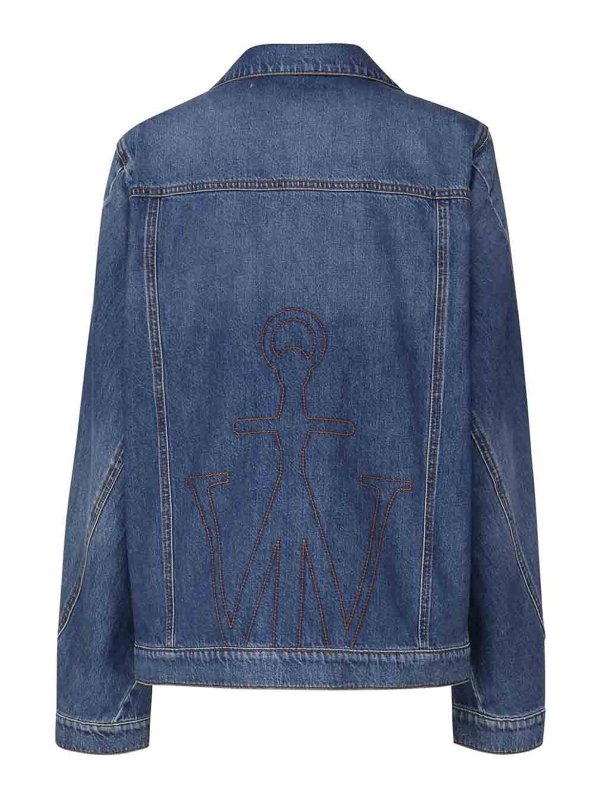 J.W. ANDERSON: casual jackets online - Denim Jacket With Logo