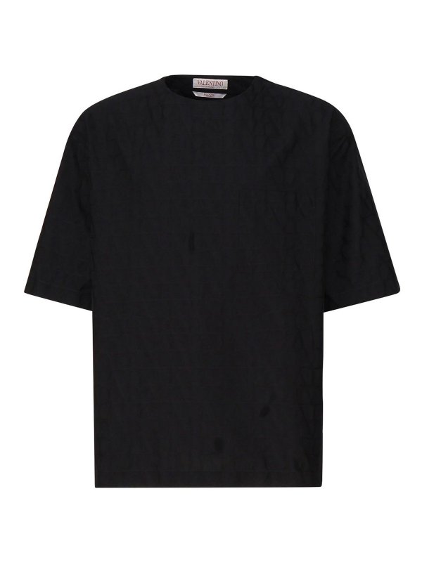 VALENTINO GARAVANI: t-shirts - T-Shirt All-Over Toile Iconographe Print