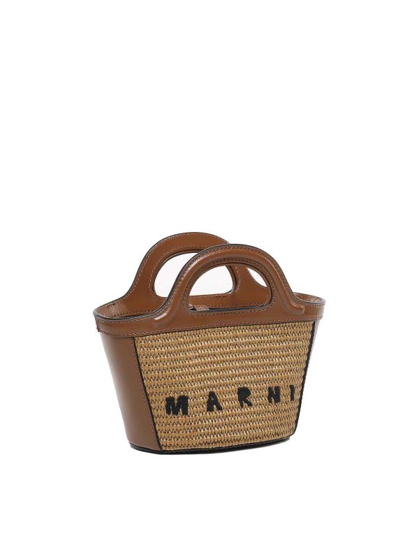 The Best Shops Marni: cross body bags - Tropicalia Micro Bag Raffia Effect Fabric