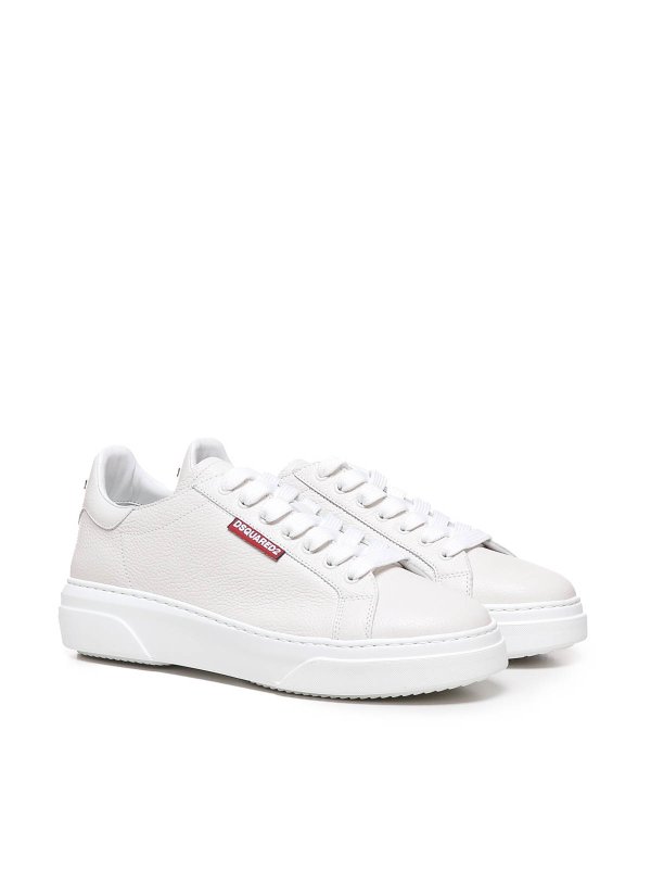 The Best Shops DSQUARED2: trainers - Leather Shoes With Logo