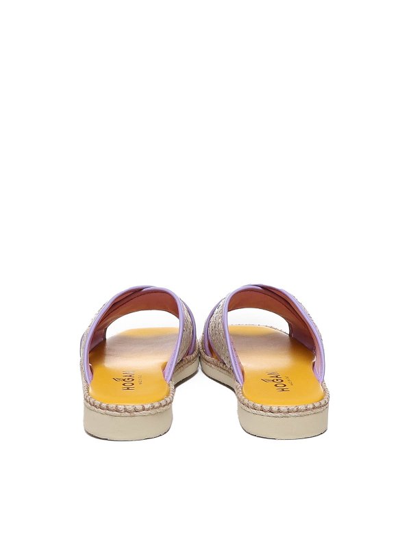 HOGAN: sandals online - Lilac Rafia Sandals